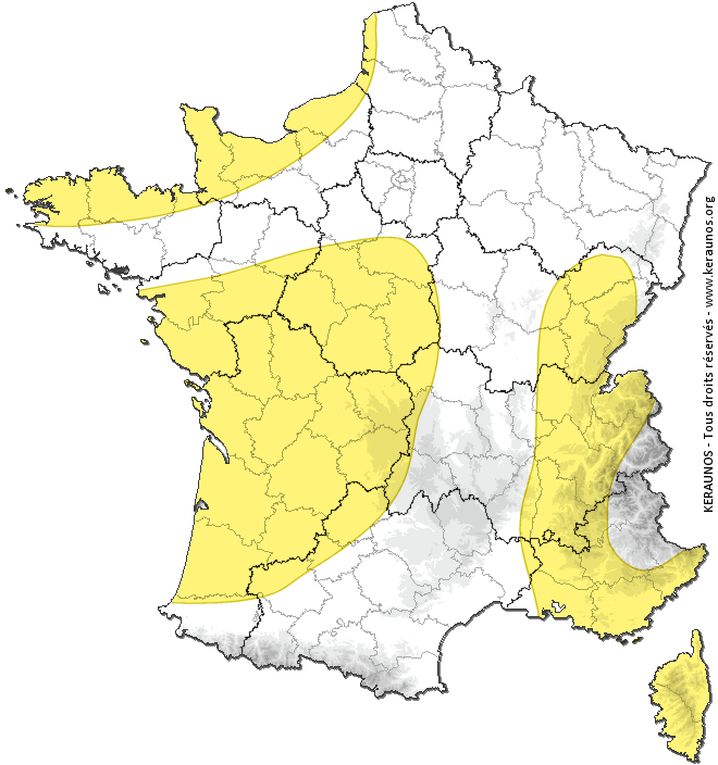 ChasingLive's tweet image. ⚠ Ce mercredi : Fréquentes averses, très localement orageuses @KeraunosObs keraunos.org/previsions/pre…