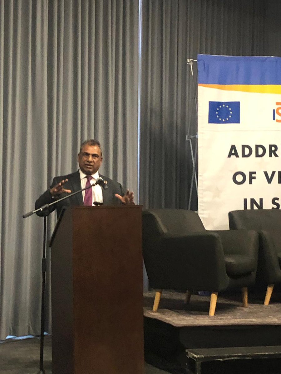 ACCORD_online's tweet photo. ACCORD's Founder and Executive Director, Dr Vasu Gounden, speaking at the opening of the Seminar addressing the threat of Violent Extremism in Southern Africa.@EU_ISS @EU_Commission #ForeignPolicyInstruments @eu_eeas https://t.co/rJ6jCaMFHe