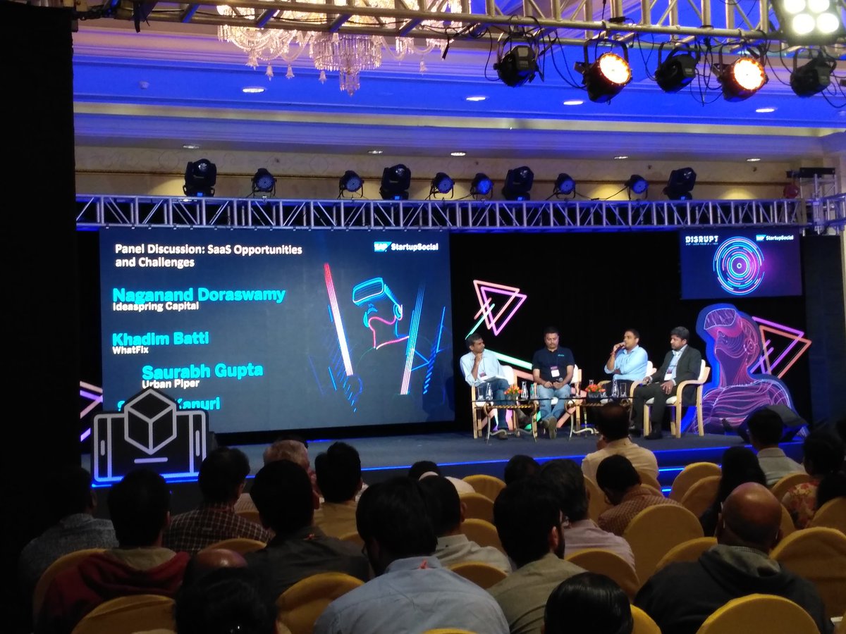 Get to know about #SaaS opportunities and challenges from  brilliant minds <a href="/KhadimBatti/">Khadim</a>, Sriram Kanuri, Naganand Doraswamy, Saurabh Gupta
#sapstartupsocial <a href="/saplabsindia/">SAP LABS INDIA</a>