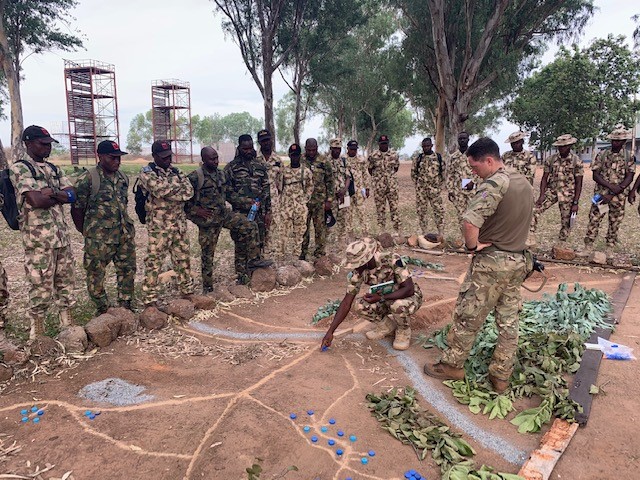 Commander_CRF's tweet photo. No. 5 Force Protection Wing have completed week 1 of the 3-week Air Force Protection in the Complex Air Ground Environment (CAGE) package to the Nigerian Air Force Regiment and Police #teamFP #RAFForceProtection https://t.co/pb5JXhO8cX