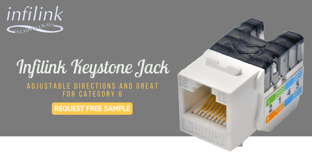 infilink's tweet photo. Finally, the wait is over!
Infilink introduced first flexible Keystone Jack 'IP-KS6-270'' to the market with the highest industry standards which meets performance of ANSI/TIA-568.2-D. Request you free #sample now: https://t.co/5KKalgFusj
#infilinktechnologies #keystonejack https://t.co/in57ueeRvg