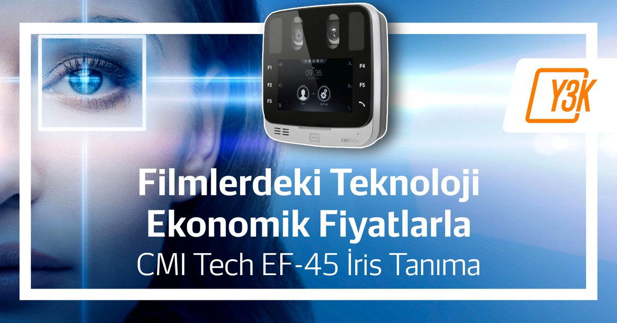 En güvenilir geçiş kontrol teknolojisi olan #iristanıma, kritik noktalarda optimum #güvenlik sağlıyor. CMI Tech EF-45 hızlı tanıma yaparken, smart kart ve pin kodu ile kullanılabilmesi sayesinde çoklu güvenlik seviyesi opsiyonu sunuyor.
Detaylı bilgi için: satis@y3k.com.tr