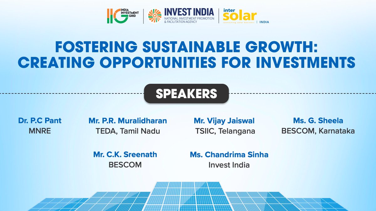 IIG_GoI's tweet photo. The session has started, meet us now at #InterSolar2019, Bengaluru!
#GrowWithIndia #ThesmarterEIN #IntersolarIN
@cimgoi @DIPPGOI @investindia @mnreindia @MinOfPower @Intersolar @IndiaIntersolar @MesseMunchenIND https://t.co/jX1n6r35Iq