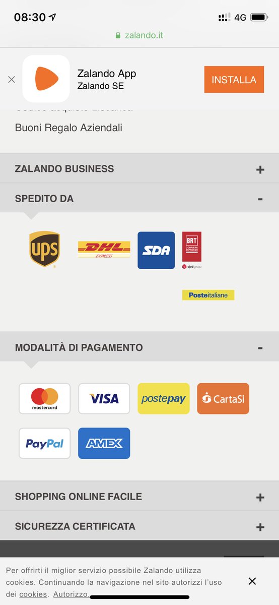 Zalando mastercard Clearance
