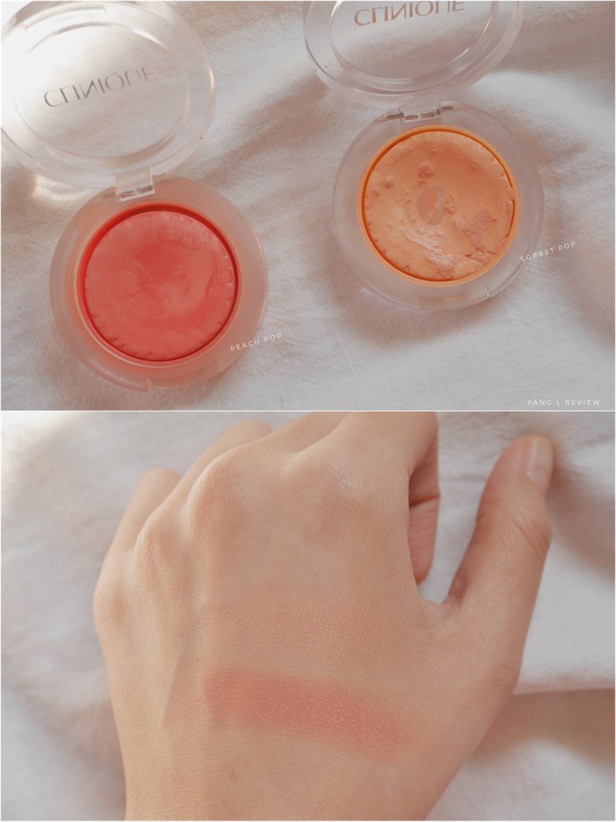 PangLReview's tweet photo. ขอหยิบ Cheek pop มารีวิวอีกรอบเพราะชอบมาก ให้ดูจากสภาพความเยินแทนคำตอบละกัน🤣ใช้ดีมากอ่ะ นี่หยิบSorbet Popมาปัดทับ Poppy Pop คือละมุนทั้งตาและแก้มเลย ให้ลุคเกาหลีใสๆธรรมชาติเนื้อดีจริงปัดละไม่เป็นคราบ ได้ยินมาว่าเค้าทำออกมาเป็น Paletteโทนสีอุ่น ราคาดีด้วย #CheekPop #MerryClinique https://t.co/r6jPbzHJXp