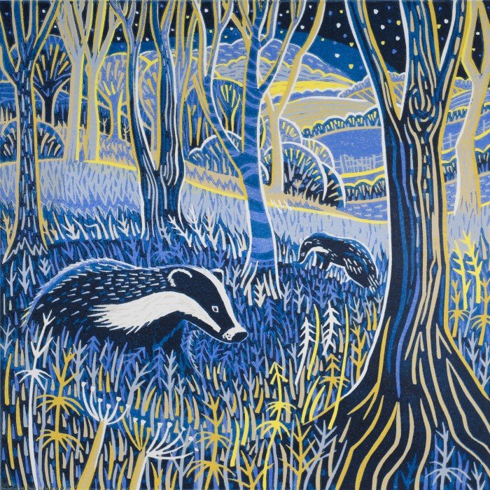 womensart1's tweet photo. 'Foraging' by contemporary UK printmaker Annie Soudain #womensart https://t.co/jyx8QcTMgb