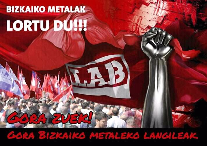 Zorionak Bizkaiko metaleko langileei! Gora langileon borroka!
#langileonBorroka