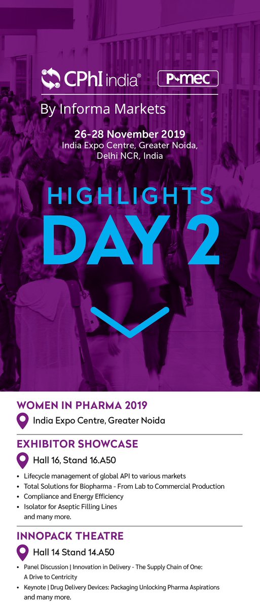 IndiaPharmaWeek's tweet photo. We are all set for yet another power packed day of the India Pharma Week. The most important part of the event today being, Women in Pharma, an initiative aimed at acknowledging and celebrating the significant and continued contribution of women to the pharmaceutical industry. https://t.co/xcnd33Lqdp