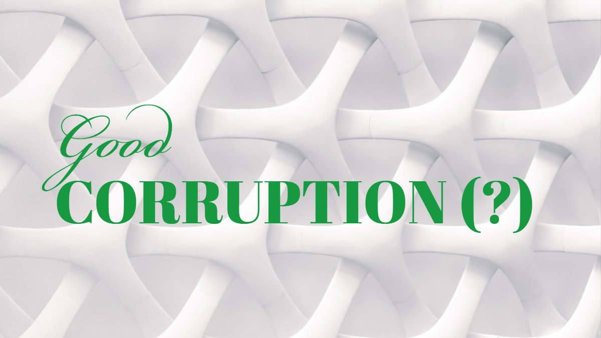 FraudLab's tweet image. Data from 16 countries demonstrates that monetary dimensions of #corruption grease the wheels of the #innovations involving interactions with public offices
bit.ly/2QRZJBc
 #corruptionstudy #pettycorruption #anticorruption #goodcorruption #fraudlab