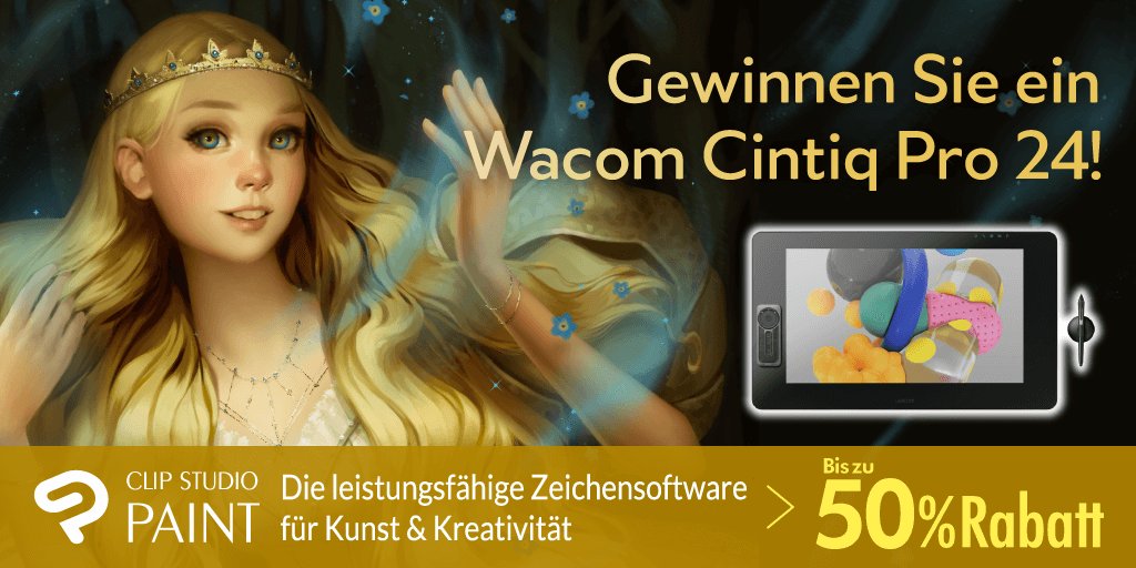 clipstudiopaint's tweet photo. Gewinnen Sie ein Wacom Cintiq Pro 24!
Folgen Sie dem offiziellen CLIP STUDIO PAINT Account und retweeten Sie unseren Gewinnspiel-Tweet, um ein Wacom Cintiq Pro 24 zu gewinnen!
Mehr Details zum Gewinnspiel und den Teilnahmebedingungen finden Sie hier:
https://t.co/P1TZkdWEXN https://t.co/bvKMyZXK31