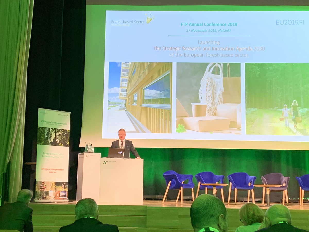 EUSTAFOR's tweet image. #Ftp2019 has just started in Espoo, Finland. @EUSTAFOR rich representation includes Hannele Arvonen of @sveaskog @DouglasKnox of @forestryls and confirms high #stateforests inrerest &amp;amp; support for #forest research and innovation @ForestETP