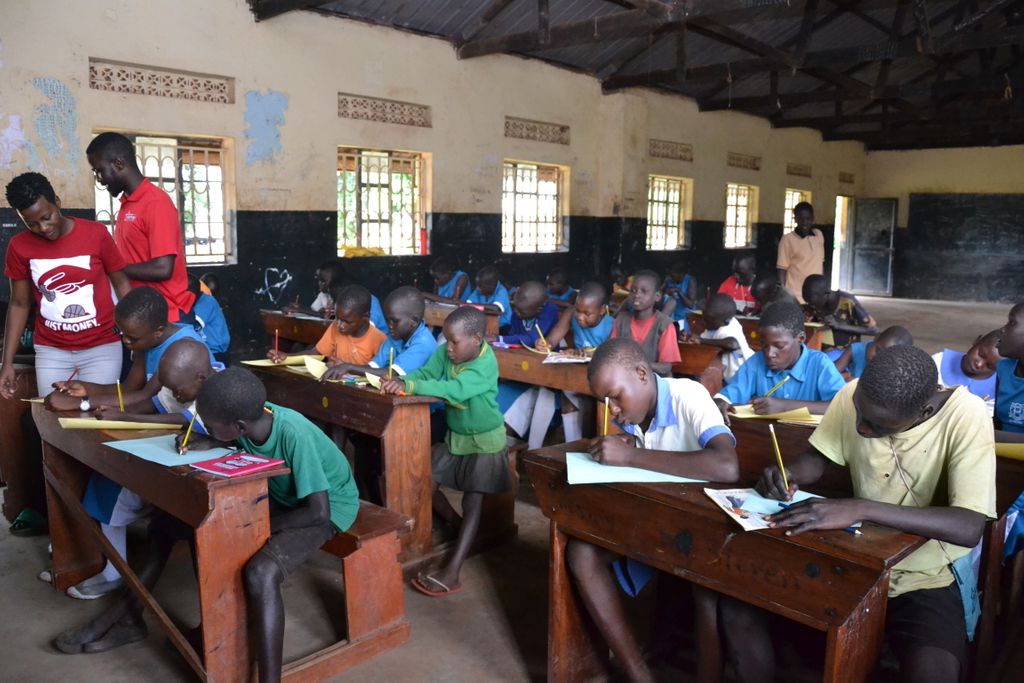 connectWPDI's tweet photo. WPDI held Cinema for Peace and art events at #Laroo Primary School last week for almost 150 students. We were very pleased with how excited they were and look forward to holding events there again soon. #peace #education #Uganda https://t.co/CZlKuY5hvL
