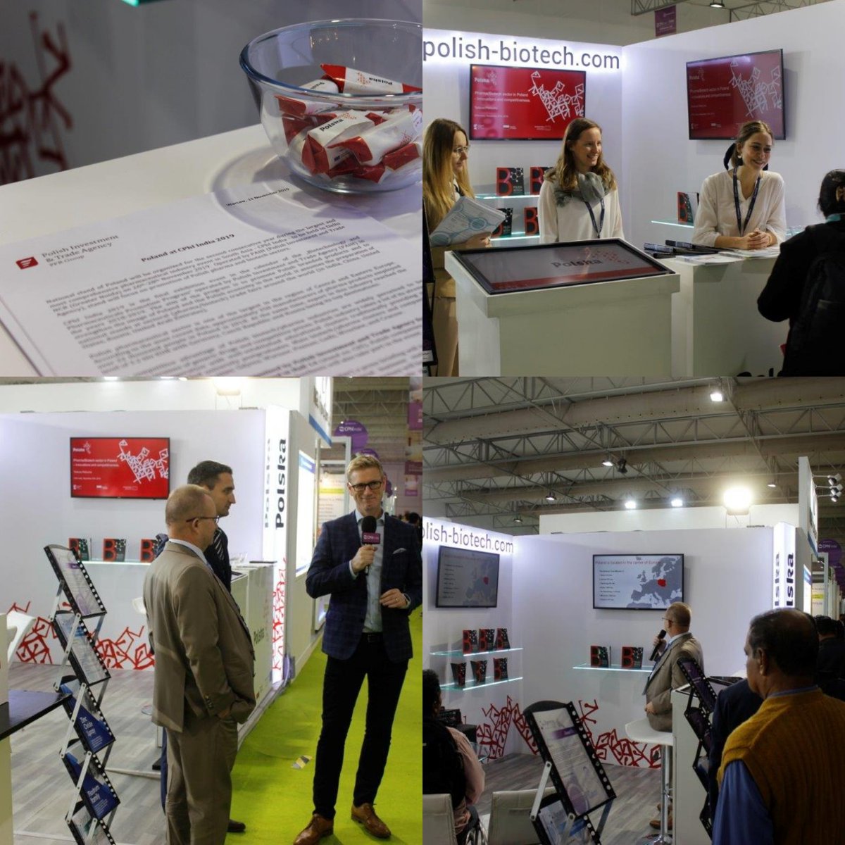 Busy second day at #CPhIIndia 2019 as we hosted media and presented strenghts of #Polish pharma and biotech sectors to local companies. 

We are here until tomorrow - make sure to visit our 🇵🇱 stand !!! 

<a href="/PAIH_pl/">PAIH</a> <a href="/adadyndo/">Ada Dyndo</a> @CPhIWW <a href="/PLinIndia/">PLinIndia</a> @MinRozwoju