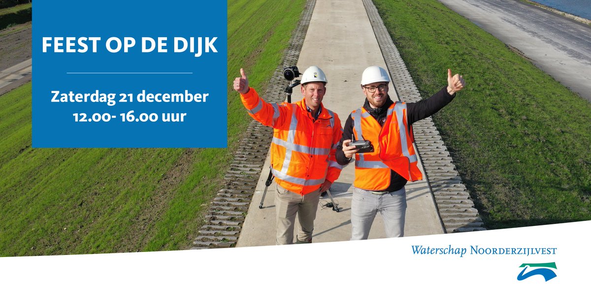 Dijkverbetering's tweet photo. Op zaterdag 21 december is het feest op de dijk bij Delfzijl! We vieren dan dat de vernieuwde dijk weer open is. Van 12.00-16.00 uur zijn er feestelijke activiteiten op verschillende locaties langs de dijk. Komt u ook? https://t.co/381t1oNei3 https://t.co/usLAqHaCiA