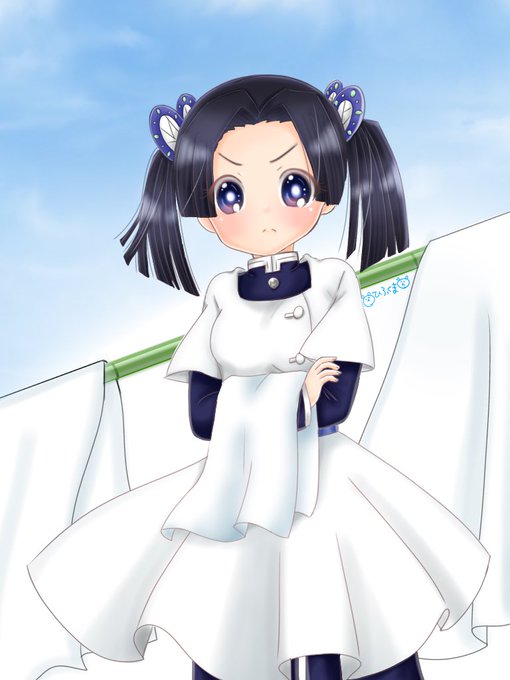 ひろっくまさんがTwitterに投稿した神崎アオイ(鬼滅の刃)のイラスト。
