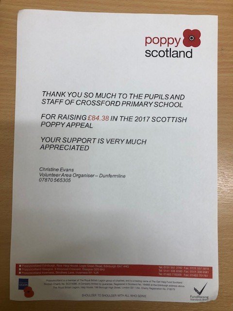 Thank you from Poppy Scotland.