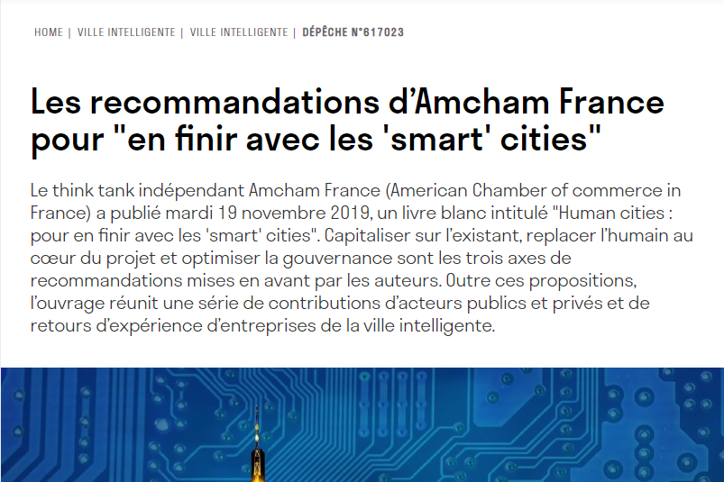 amchamfrance's tweet photo. Merci @emiliebuono et #AEF pour cet article sur notre livre blanc 🏙️ "Human cities : Pour en finir avec les 'smart' cities"

A lire ! ➡️ https://t.co/HYn2kyxRn8

Notre rapport est disponible en ligne➡️ https://t.co/A0VS0etR7T

#Humancities
#HumanIsTheNewSmart
#Smartcities https://t.co/C1wbj6qoU8