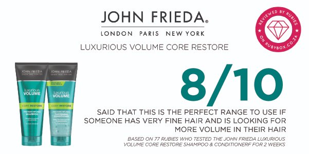 rubybox_beauty's tweet photo. Our rubies loved The John Frieda Luxurious Volume Core Restore Protein-Infused Shampoo & Conditioner!
Click here: https://t.co/ic174BA9bH
#rubybox #rubyboxLV #LuxuriousVolumeSA #JohnFriedaSA
@JohnFriedaSA https://t.co/A8JIvF1YuL