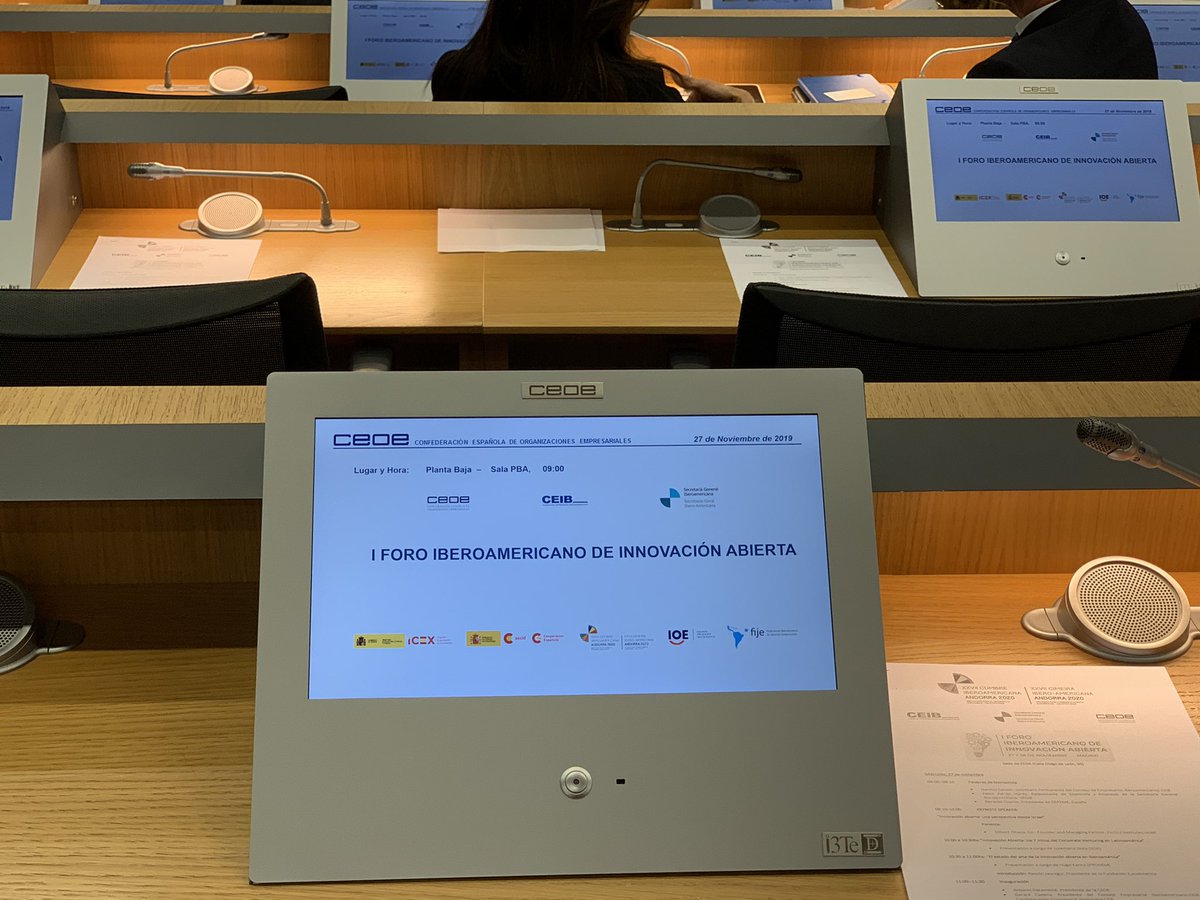 marta_cruz's tweet photo. I FORO IBEROAMERICANO DE INNOVACIÓN ABIERTA #Madrid #CEOE #CEIB CC/ @NXTPLabs https://t.co/9ojHJYRmYd