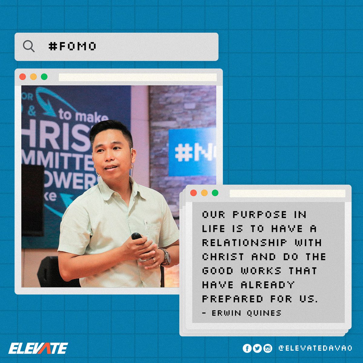ElevateBajada's tweet photo. Yes, you do have a purpose! You matter! 🥰 It is to have a relationship with God and to do the things that He wants us to do. We are saved to serve! 🤗

[1/2] https://t.co/AaOOQrlZl7