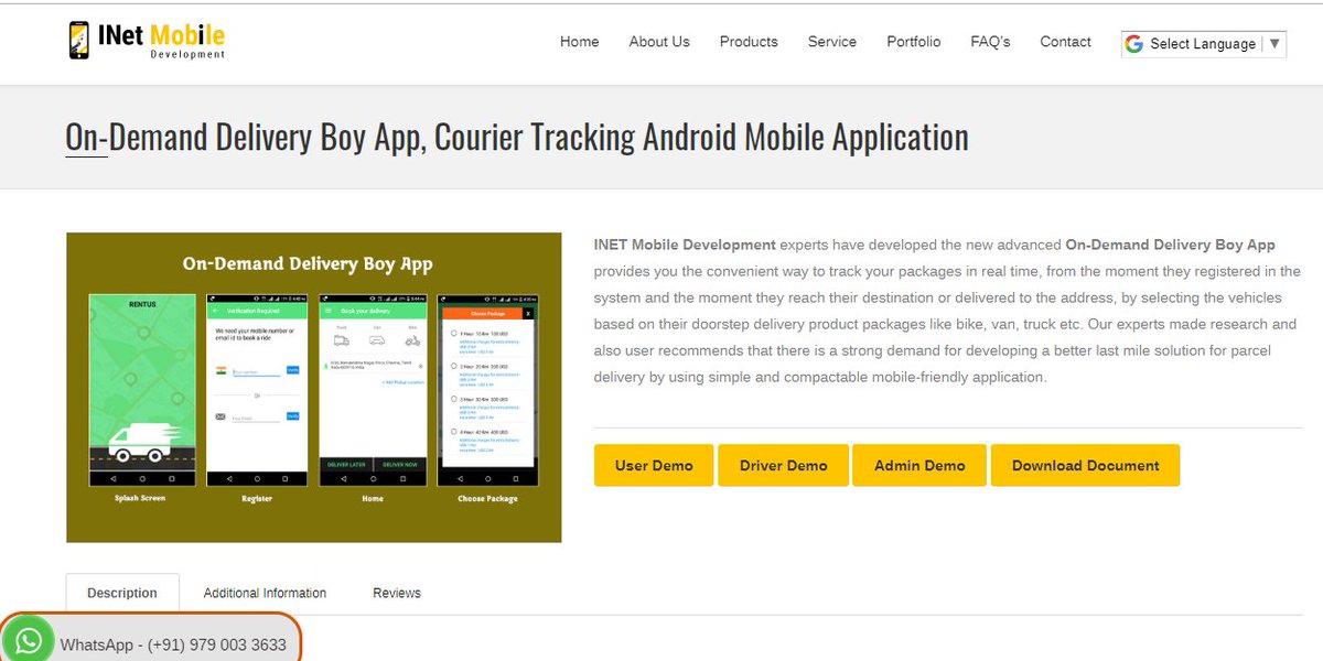 PHPScripts_Mall's tweet image. Are you ready to use our #OnDemandDeliveryBoyApp? It is the easiest and fastest way to book from online in your city. More Details: bit.ly/2QT2LFu
