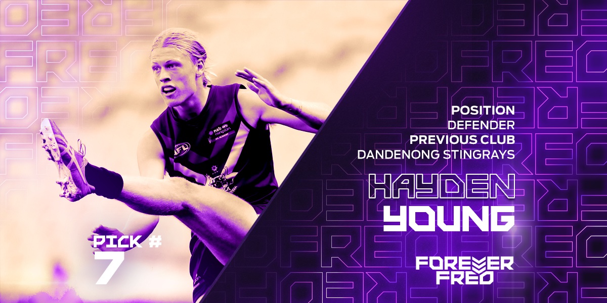 freodockers's tweet photo. Pick 7⃣ is locked in. Welcome to Freo Hayden! #AFLDraft #foreverfreo https://t.co/ChrhdeZ45l