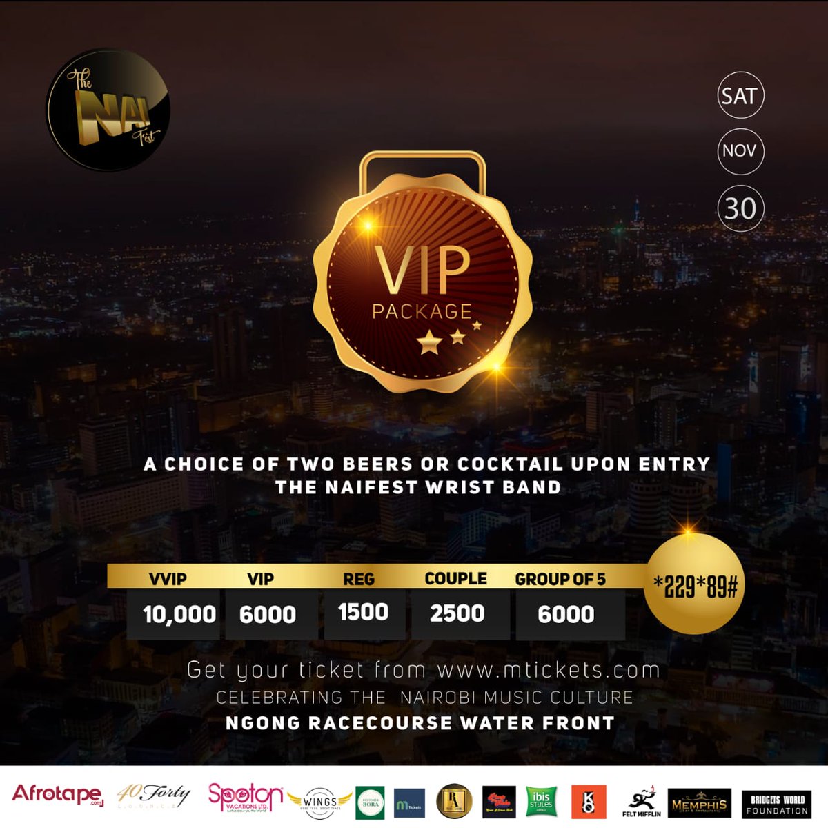 MarciaMuthoni's tweet photo. VIP 🔥🔥get your tickets today people
@bridgetachieng
#TheNaiFest
#MticketsEvent 
@thenaifest https://t.co/RL213D53ZW