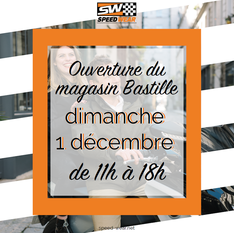 SpeedWearFR's tweet image. Pour le #BlackFriday votre magasin Bastille sera ouvert ce dimanche 1e décembre, de 11h à 18h !