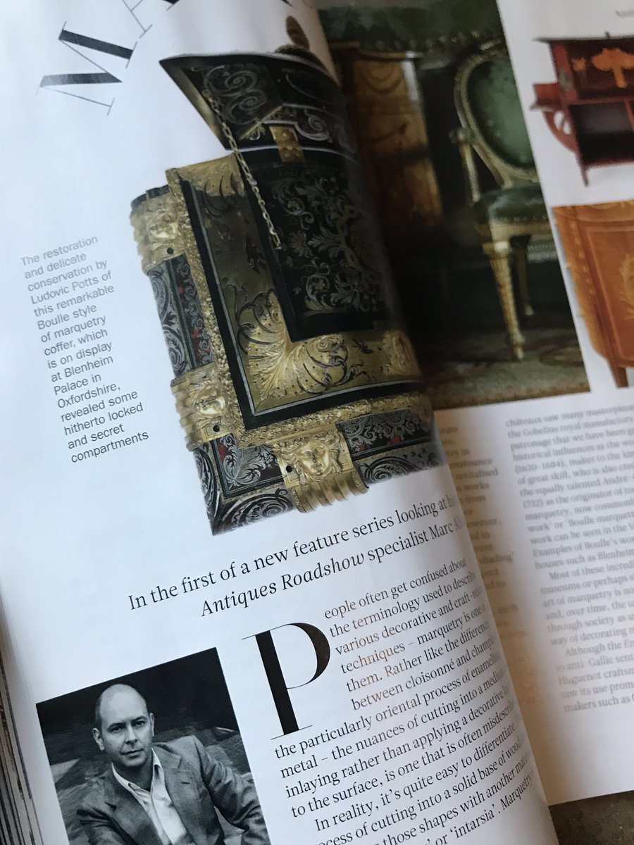 Marc_Allum's tweet image. The new edition of @PeriodLivingMag is out and features my first article in a new series. This one on marquetry tied in with restorers @PlowdenAndSmith explaining skilled restoration techniques. Plus much more! #antiques #interiordesign