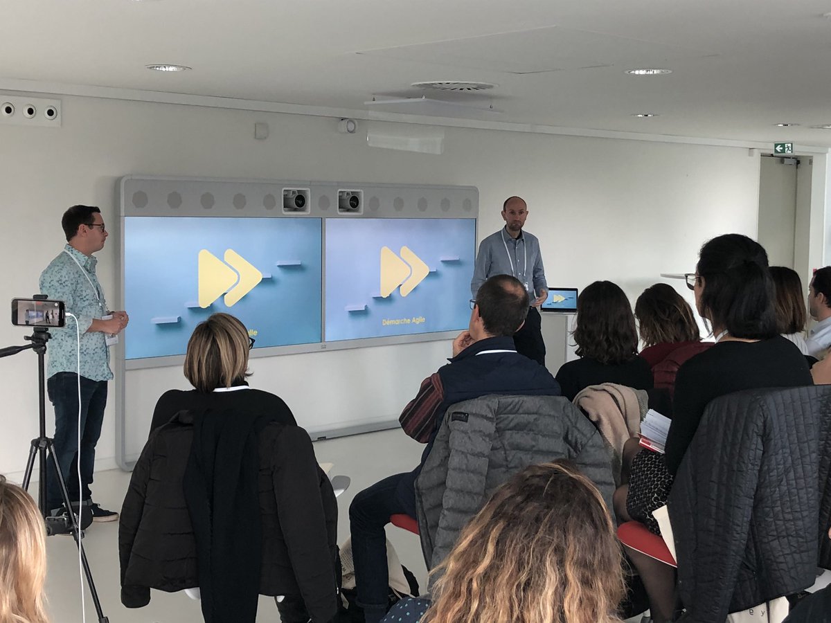 OctoProvence's tweet image. @KalmanovitzN et Claude Camus explorent le contraste entre le mode projet et une approche agile pour transformer son entreprise #transformation #agiliterh #OCTOevents