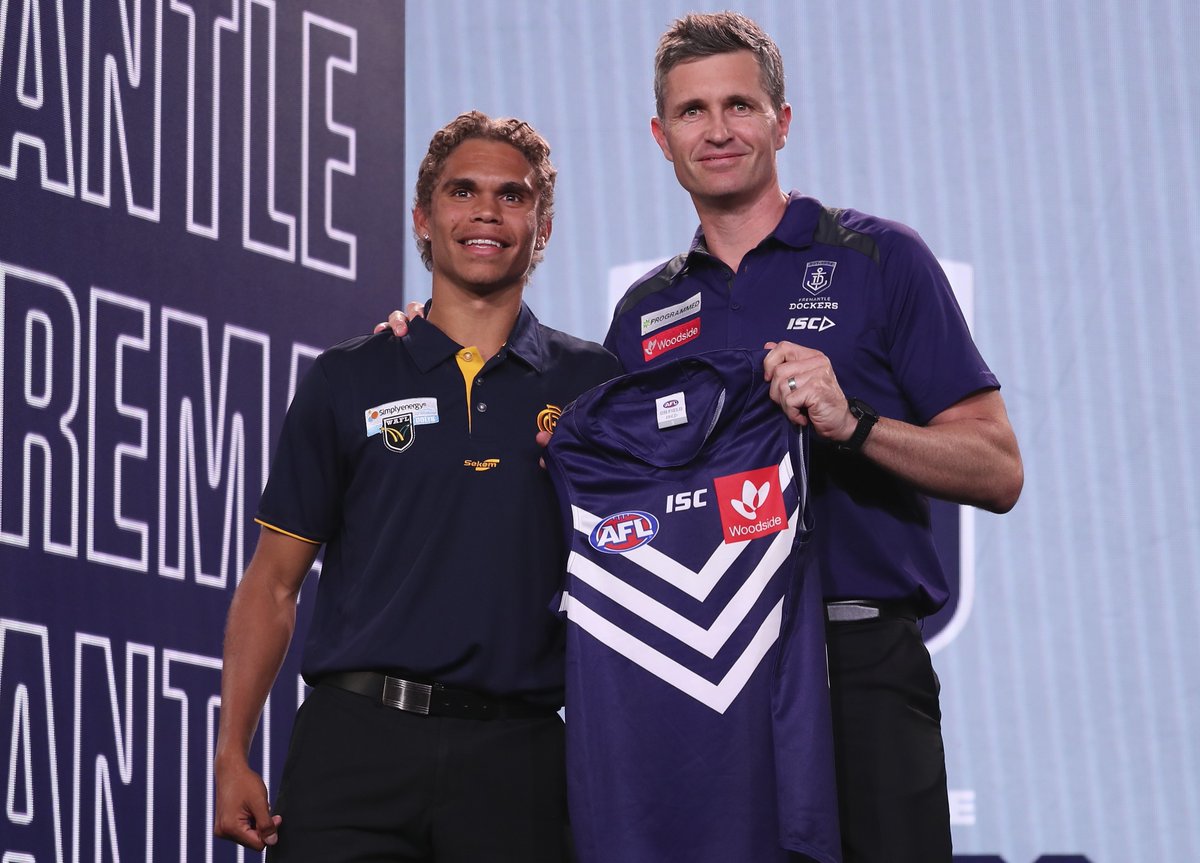 freodockers's tweet photo. What a moment for our newest Freo recruits ⚓️ #AFLDraft #foreverfreo https://t.co/unUXxdhRKW