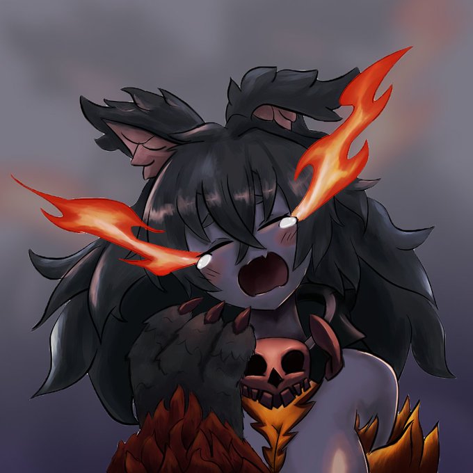 Hi yall, I drew a Hell Hound Girl from the Monster Girl Encyclopedia. 