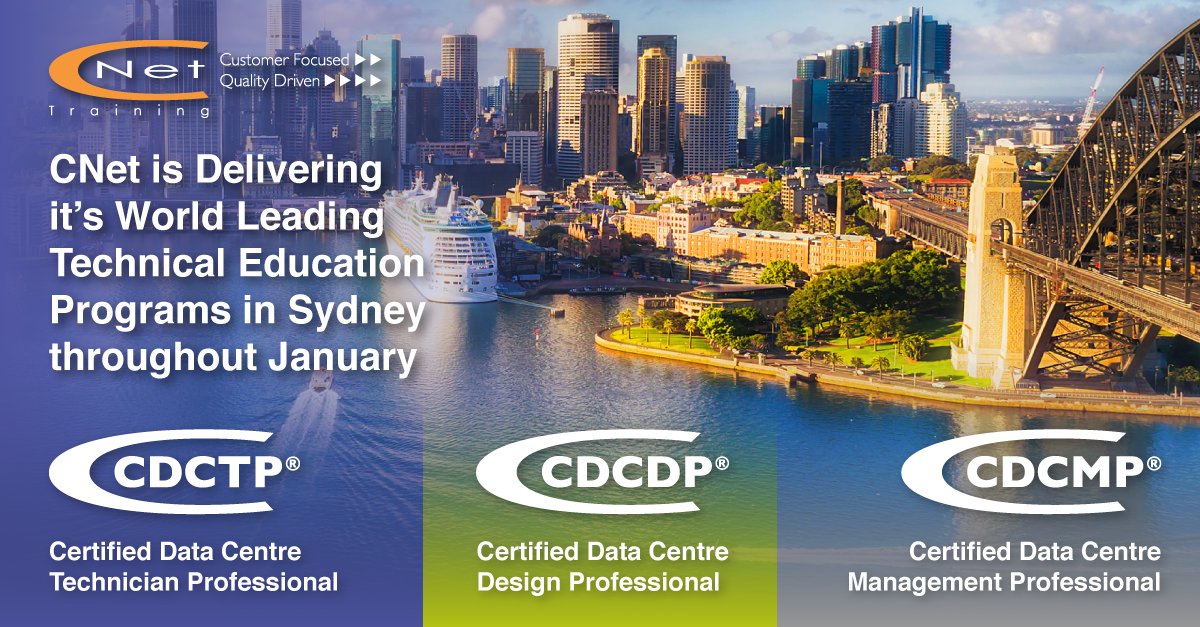 CNettraining's tweet image. It's busy in Sydney in January with @CNettraining's popular five-day Data Centre Technician (CDCTP®), Data Centre Design Professional (CDCDP®) and Data Centre Management Professional (CDCMP®) being delivered back-to-back.
 
#cnettraining #sydney #cdcmp #cdctp #cdcdp #datacentres