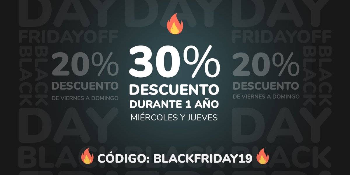 Metricool_es's tweet photo. ⏳ TIC, TAC... ¡SIGUE NUESTRO BLACK FRIDAY! ⚫️🔥

30% DE DESCUENTO DURANTE UN AÑO PARA CUALQUIER PLAN PREMIUM, SOLO MIÉRCOLES Y JUEVES

¡Cuanto antes uses el código, mayor será el descuento!

🔥 CÓDIGO: BLACKFRIDAY19 

¡Aprovéchalo YA! 
👉🏻 https://t.co/QazVsvsHAI https://t.co/tEoKGlNo3S