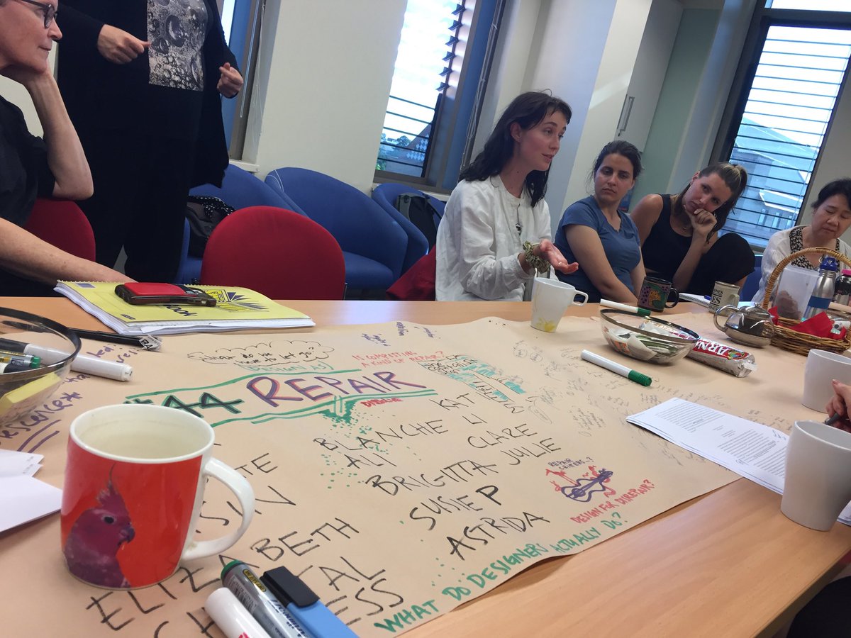 AstridaNeimanis's tweet photo. COMPOSTING #44: Repair! Thanks @digijalanjalan for s great session on design as/for repair; care and responsibility; what needs to be let go; the unfashionable! (+ so excited to have met Ukeles’ awesome manifesto). See y’all next year! https://t.co/PJpF1pM82M