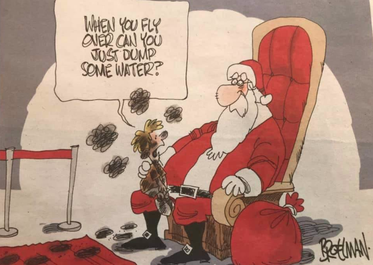 rftte's tweet photo. Sometimes cartoons say it best...
#auspol #drought #bushfires #cartoons #australia #bushfiresNSW #bushfiresqld #xmas @NSWRFS https://t.co/A4XgSV9a0r