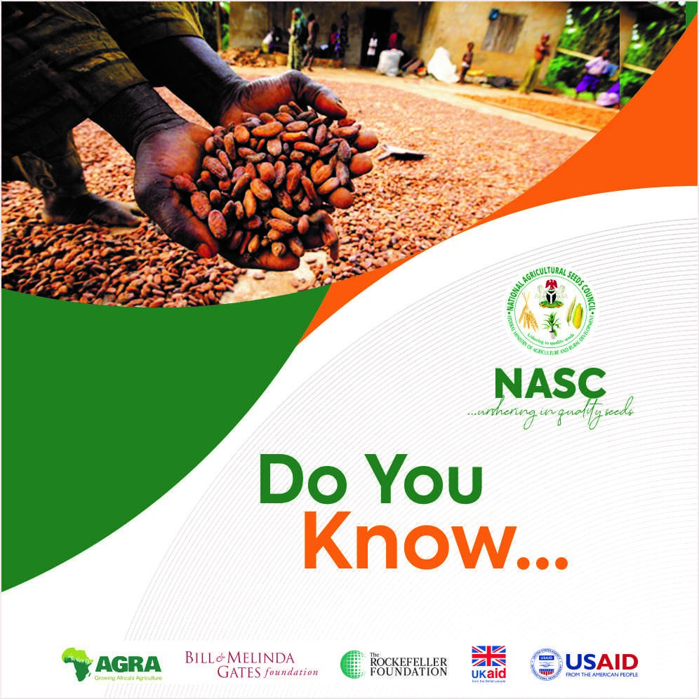 NASC_NG's tweet photo. Do you know seeds are certified before they are can be introduced into the market? This is to ensure supply of high-quality seeds and propagating materials as well as control of seed production.
#NASC #Seedcodex #Certifiedseeds #Qualityseeds https://t.co/L7hhVUyVQn