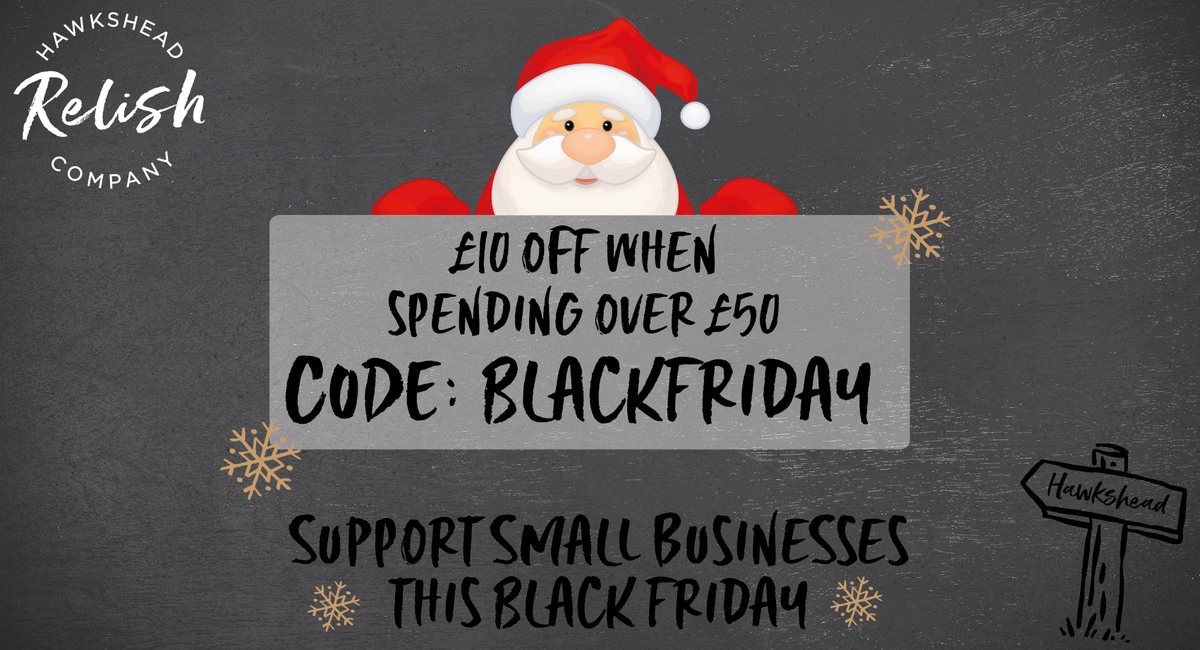 It's that time of year again... Black Friday is upon us! 🎄 Use the code 'BLACKFRIDAY' and get £10 off when spending over £50 at hawksheadrelish.com *Available on Hawkshead Relish Products online only until 02.12.2019 #BlackFriday #Offers #Discount #BlackFridayDeal