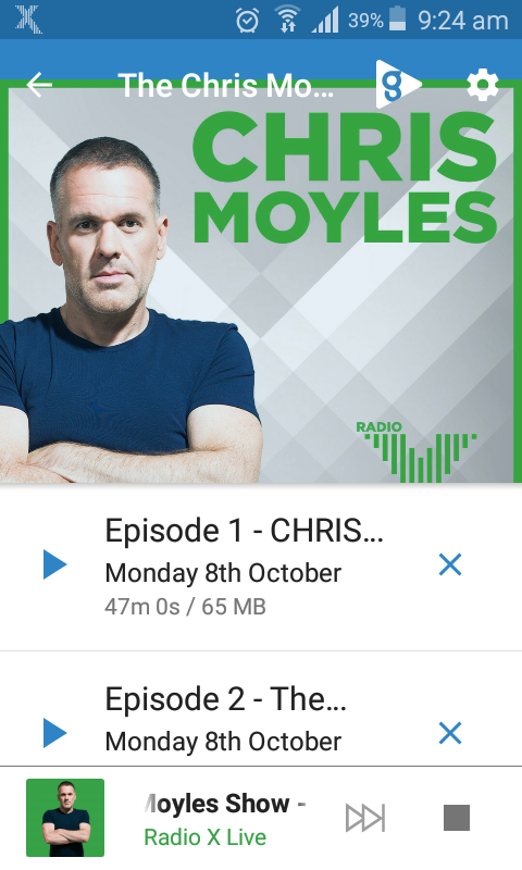 HallidayKarl's tweet photo. @RadioX I've just started a new job working night where I'm allowed to listen to my headphones so I'm downloading and listening to your podcasts from the beginning. https://t.co/4w70emW5Km