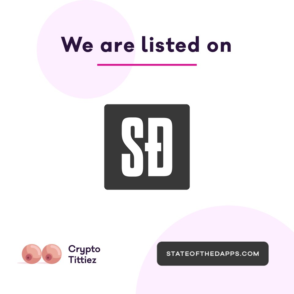 CryptoTittiez's tweet photo. We just got listed on State of the Dapps! Check us out at: 
https://t.co/KvfRLhfIm3 https://t.co/nEiOxoPEUe