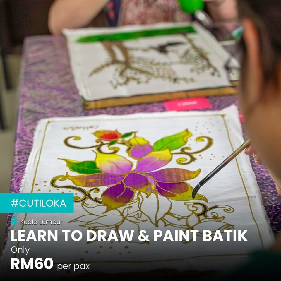 cuti_MY's tweet photo. #CutiLoka
Looking for activities to do with your kids during this school holiday? Well, fret not! Join our 2 hours of Batik workshops in Kuala Lumpur.👩‍🎨

This is thread. https://t.co/cxKIKhVhvE
