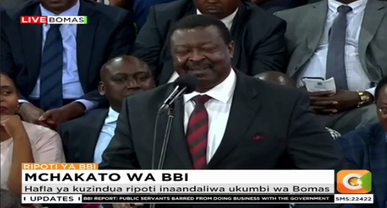Musalia Mudavadi: Let us be sober in this discussion. Let us interrogate the document. Let us read it by ourselves.  The debate must be all-inclusive and let us be persuaded by the logic of the other idea and that is the ay we are going to build a better Kenya #BBIReport