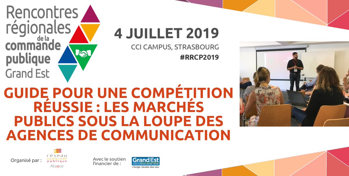 RCPGrandEst's tweet photo. #RRCP2019 #sourcing : Guide pour une compétition réussie : les #marchéspublics sous la loupe des agences de #communication avec @thomas_azan @UCC_Grand_Est
 #appelsdoffres #commandepublique #achatspublics #achatpublic #acheteurspublics #achats 
> https://t.co/k7YxXQamjd https://t.co/CDhsb7rYha