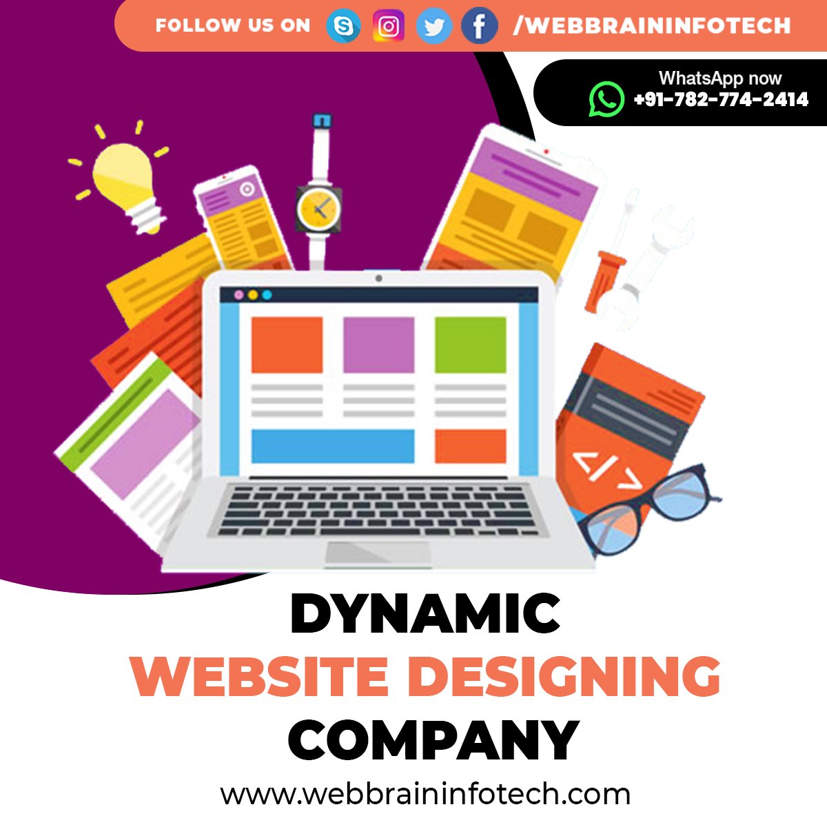 webbraininfo's tweet photo. We are leading #DynamicWebDesign company in India, offering cost effective #dynamicwebsitedesign #solutions for our worldwide #clients.
Call/WhatsApp at +91-7827742414
https://t.co/gLYEN51Gxe https://t.co/oBM3QJPHi8