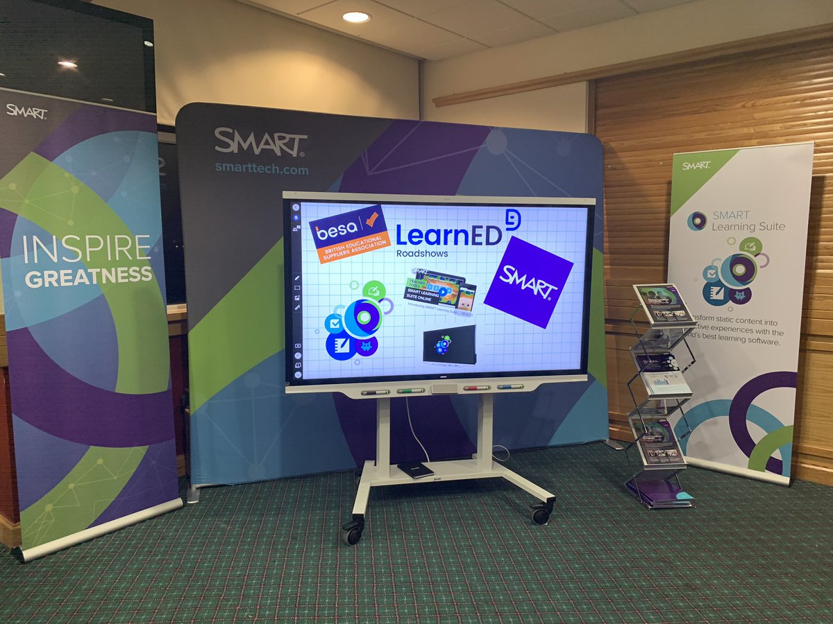 SMART_JonM's tweet photo. Come and speak with @SMART_Tech at Newcastle Racecourse @besatweet LearnEd and find out about the new IQ 3.4 update and sign into the board saving teachers time and #reducingworkload https://t.co/bDe0IiOfPK