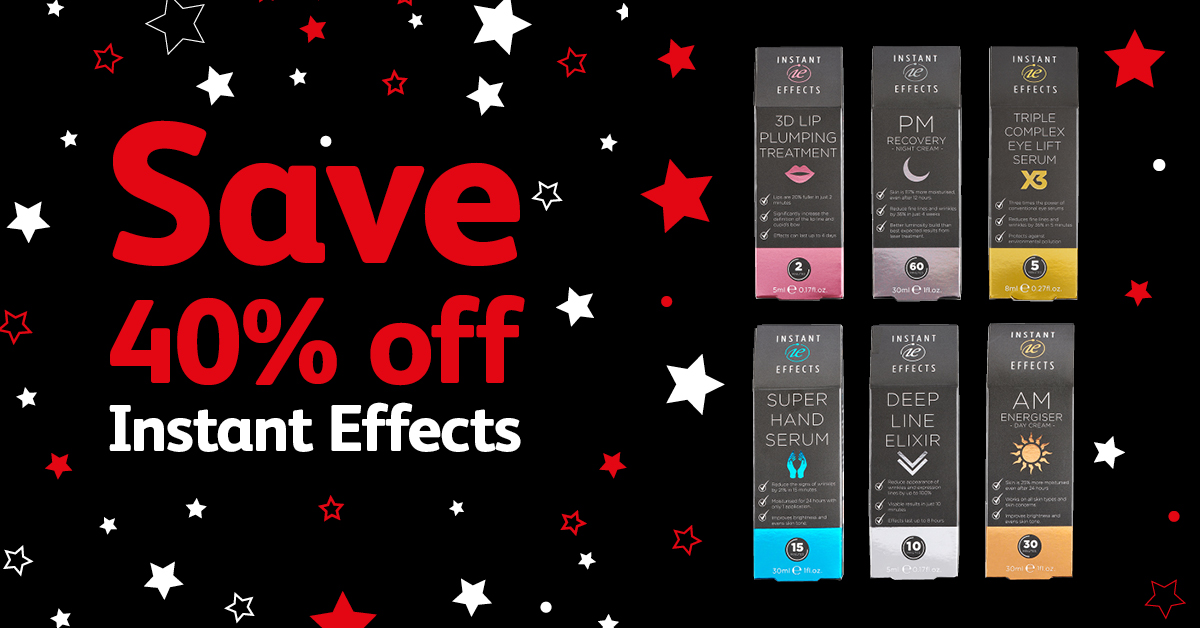 LloydsPharmacy's tweet photo. Save up to 40% on the Instant Effects range including the AM Energiser, our fastest selling product of 2019! Shop online until Saturday 7th December - https://t.co/74CH5DRvb4
#blackfriday #blackfridaysale #instanteffects https://t.co/eEEbrrzOBm