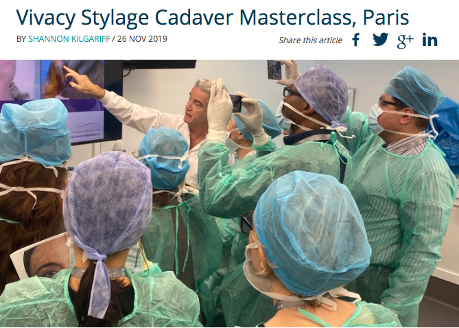 aestheticsgroup's tweet photo. Aesthetics reports on the highlights of the Laboratoires Vivacy Stylage Cadaver Masterclass in Paris
https://t.co/989w6F9ck2
#Vivacy #DermalFillers #Aesthetics https://t.co/LCVgW4l00v