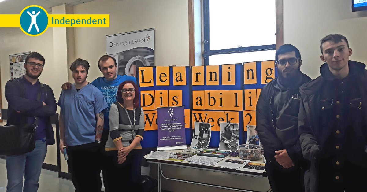 KirkleesCouncil's tweet image. Here are our Project SEARCH interns at @DewsHospital with their stall for #LDWorkWeek last week.  Project SEARCH supports young people with special educational needs and disabilities to find employment.