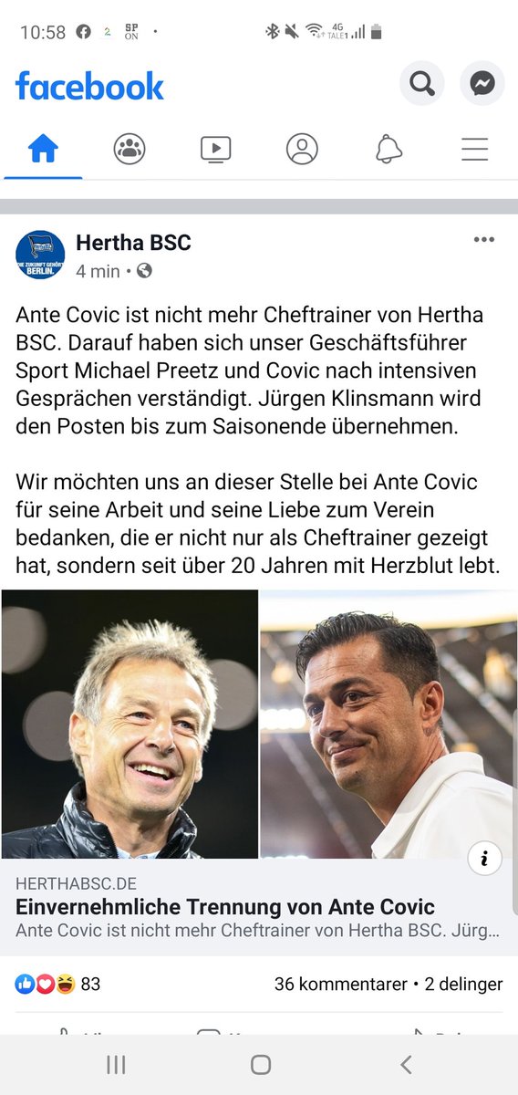 EliasRukla's tweet photo. Klinsmann overtar Hertha #bundesliga #tyskfotball https://t.co/rQqm9JfJzl