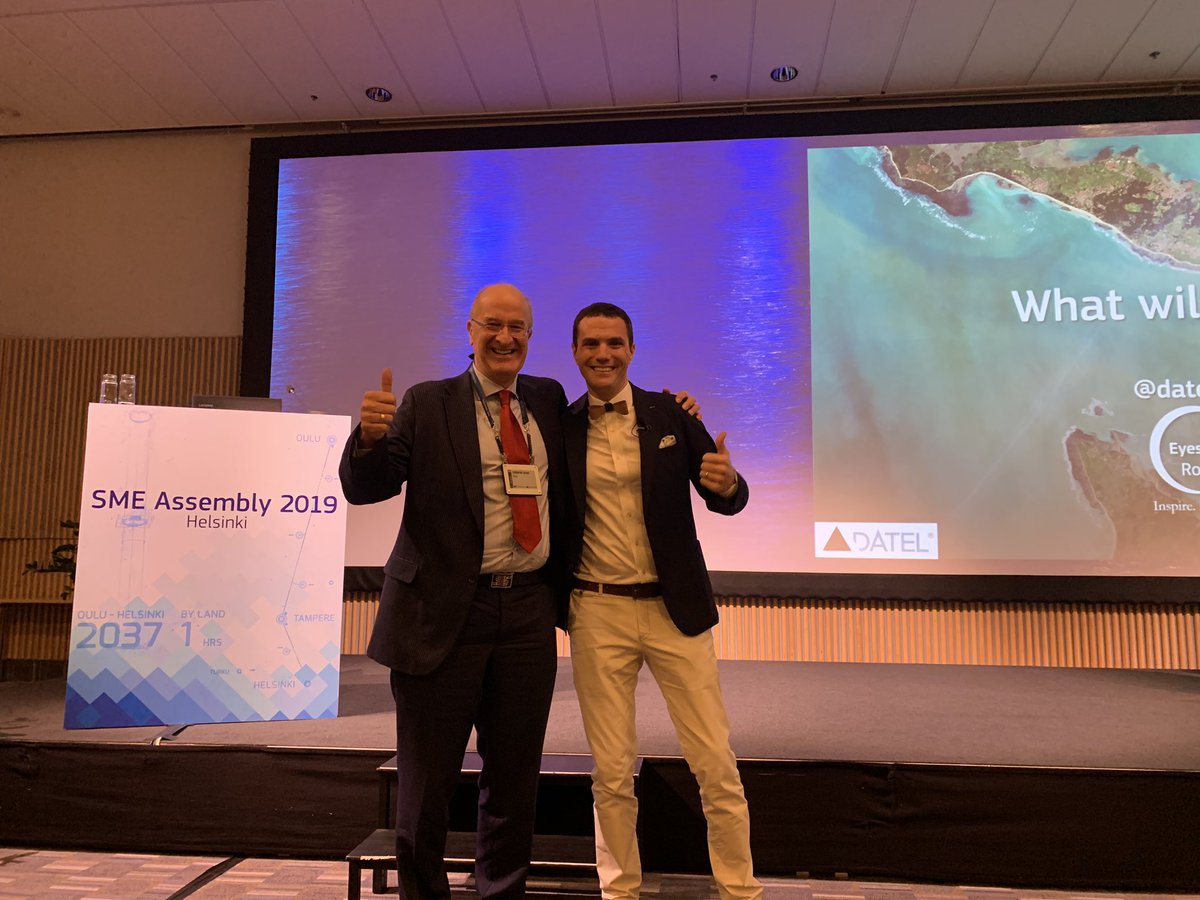 Proud to be invited by Carl Pucci to come on stage for yesterday’s Copernicus session during this year’s SME Assembly. If you want to know why, pre-register for the upcoming Copernicus MOOC at MOOC@copernicus.eu. #SMEAssembly2019 #copernicus #earthobservation